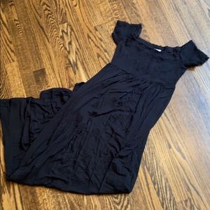 Off the shoulder maxi maternity dress